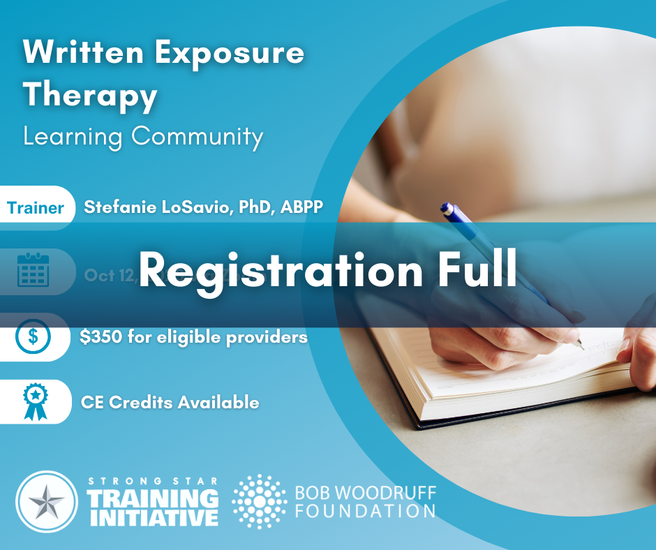 (REGISTRATION FULL) Written Exposure Therapy Learning Community.